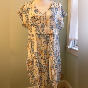 ePretty Floral Tiered Short Ruffle Sleeve Dress